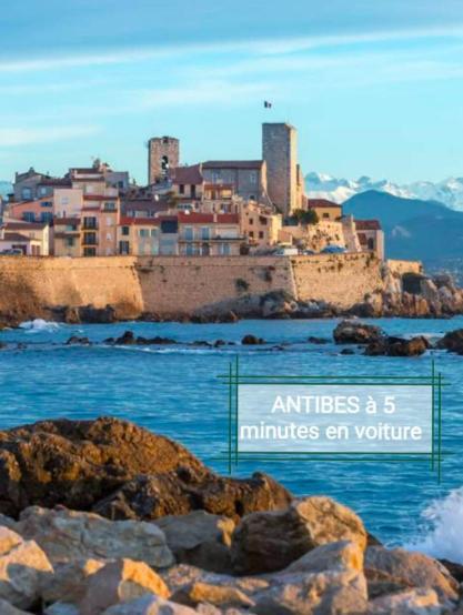 Cote D'Azur Joli Studio 50M Plage, Climatisation , Parking. Вильнёв-Лубе Экстерьер фото